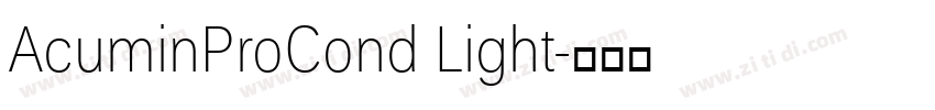 AcuminProCond Light字体转换